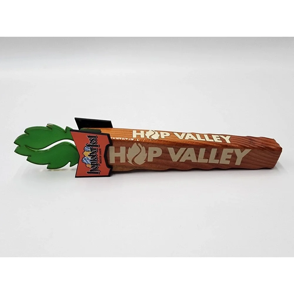 HOPTOBER FEST MARZEN LAGER BEER BAR TAP HANDLE HOP VALLEY WOOD‎ LOOK